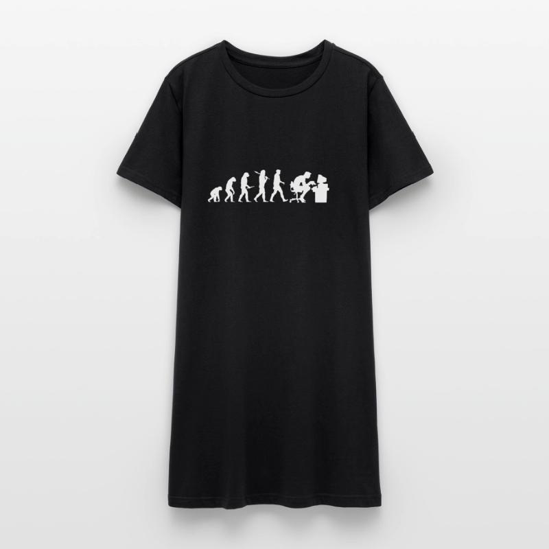 Evolution Computer Nerd! PC Nerd! IT! Technik! Frauen T-Shirt-Kleid