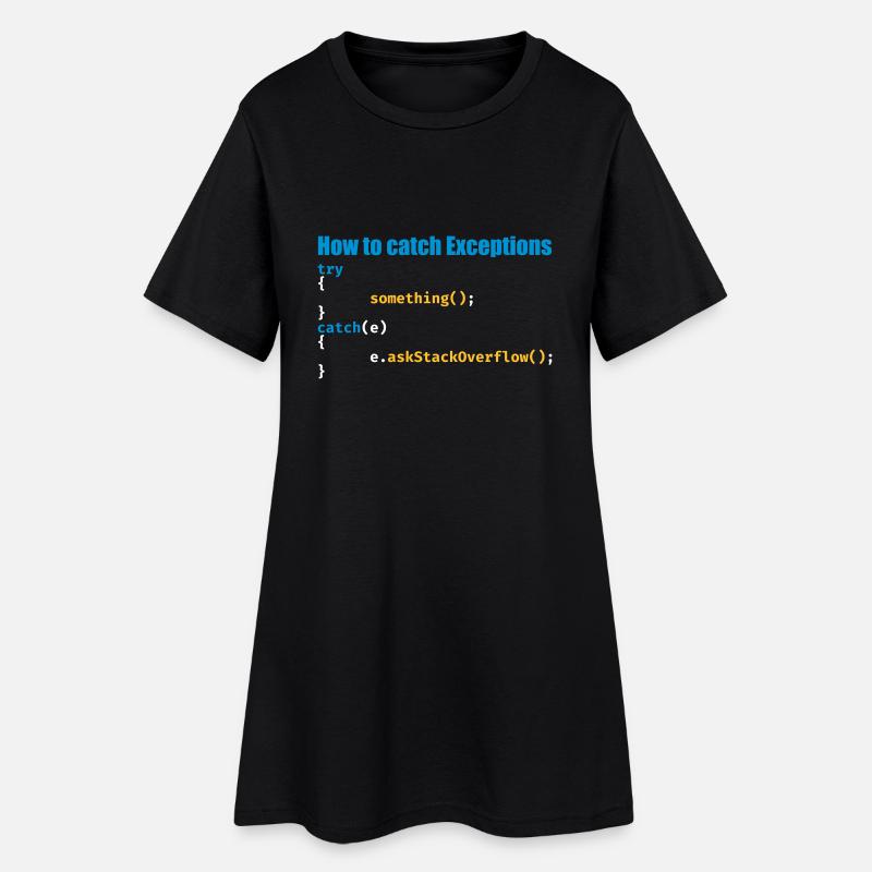 Programmierer, Software, Informatik, Developer - Frauen T-Shirt-Kleid - Schwarz