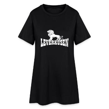 Leverkusen - Frauen T-Shirt-Kleid - Schwarz - Vorne