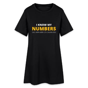 Je sais que mes chiffres - Robe T-shirt Femme - noir - Devant