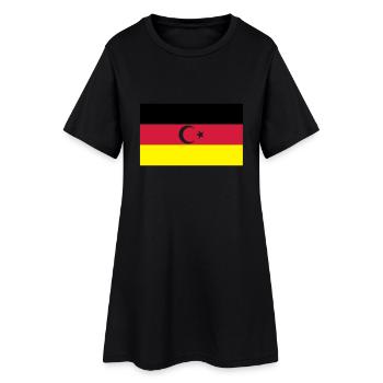 drapeau turc allemand - Robe T-shirt Femme - noir - Devant