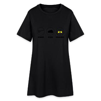 blockedName - Frauen T-Shirt-Kleid - Schwarz - Vorne