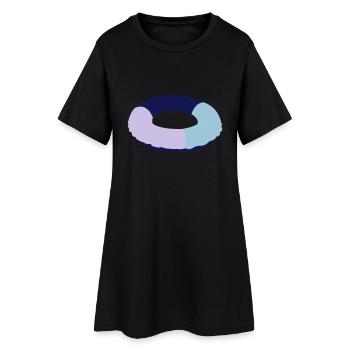 schwimmring - Frauen T-Shirt-Kleid - Schwarz - Vorne