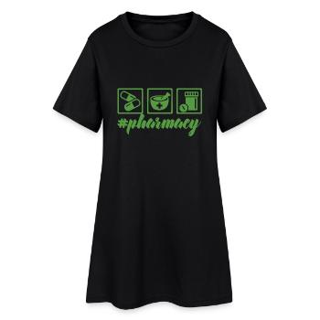 Pharmacie / Pharmacien: #pharmacy - Robe T-shirt Femme - noir - Devant