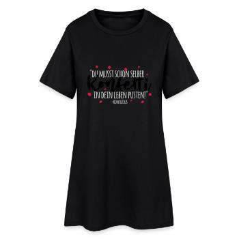 Konfuzius und Konfetti - Frauen T-Shirt-Kleid - Schwarz - Vorne