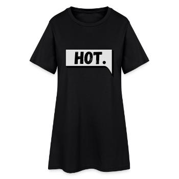 Comic Speech Bubble Hot - Women’s T-Shirt Dress - black - Front