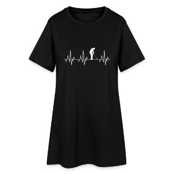 Parcours de golf Heartbeat ECG Golf Golfer Golfer - Robe T-shirt Femme - noir - Devant