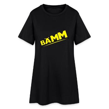 Baam, Baam, bulle, dessin animé, bande dessinée - Robe T-shirt Femme - noir - Devant