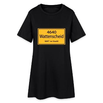 Ortsschild 4640 Wattenscheid - WAT ne city - Women’s T-Shirt Dress - black - Front