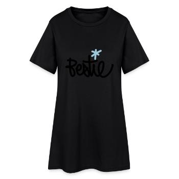 Bestie - Beste Freundin - Frauen T-Shirt-Kleid - Schwarz - Vorne
