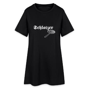 Schlotzer Lutscher White - Frauen T-Shirt-Kleid - Schwarz - Vorne