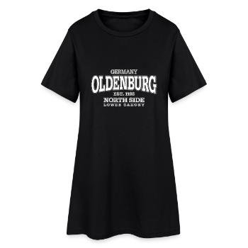 Oldenburg (blanc) - Robe T-shirt Femme - noir - Devant