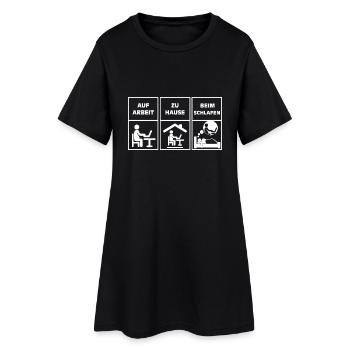 Alltag Programmierer - Frauen T-Shirt-Kleid - Schwarz - Vorne