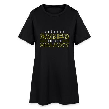 Gamer - Größter in Galaxy - Frauen T-Shirt-Kleid - Schwarz - Vorne