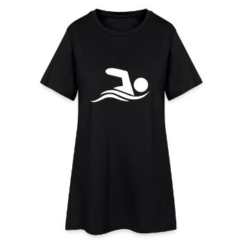 natation - Robe T-shirt Femme - noir - Devant