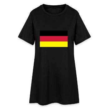 deutschlandflagge - Frauen T-Shirt-Kleid - Schwarz - Vorne