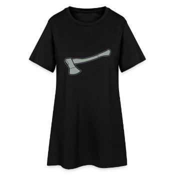 Axt - Frauen T-Shirt-Kleid - Schwarz - Vorne