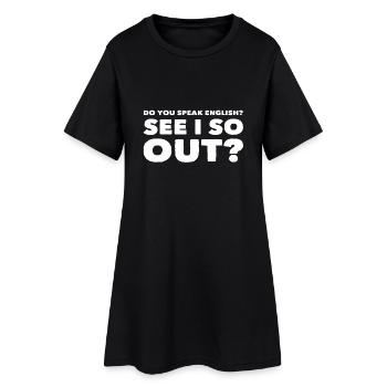 witziger Spruch - Frauen T-Shirt-Kleid - Schwarz - Vorne