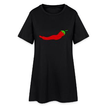 peppers - Robe T-shirt Femme - noir - Devant