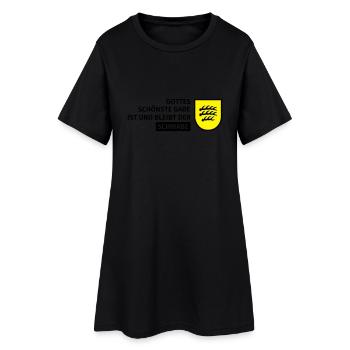 Gottes schönste Gabe ist und bleibt der Schwabe - Frauen T-Shirt-Kleid - Schwarz - Vorne