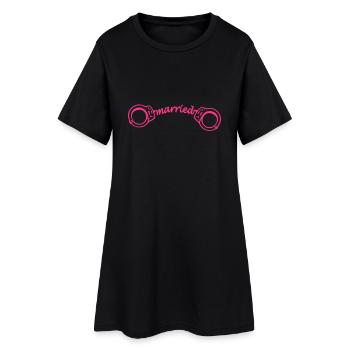 Alliances, bagues, de mariage, mariés, just - Robe T-shirt Femme - noir - Devant