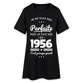 Née en 1956 – Pas parfaite mais presque - Robe T-shirt Femme - noir - Devant