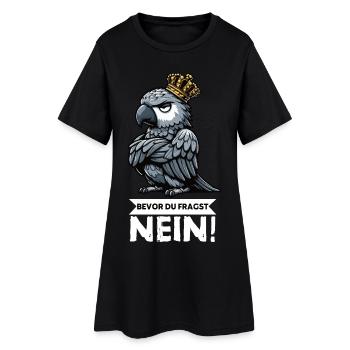 Before you ask: No African grey parrot, parrot, parrot, parrot - Women’s T-Shirt Dress - black - Front