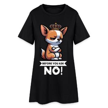 Avant de demander Chihuahua Chihuahuabesitzer Chi - Robe T-shirt Femme - noir - Devant