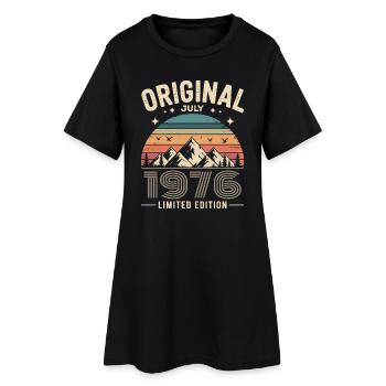 juillet 1976 – Légende des sommets et montagnes - Robe T-shirt Femme - noir - Devant