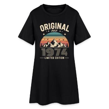 juillet 1974 – Légende des sommets et montagnes - Robe T-shirt Femme - noir - Devant