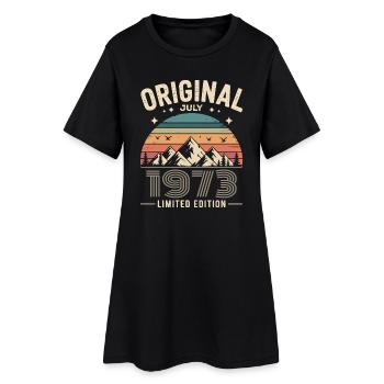 juillet 1973 – Légende des sommets et montagnes - Robe T-shirt Femme - noir - Devant