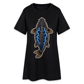 Pêche à la carpe miroir - Robe T-shirt Femme - noir - Devant