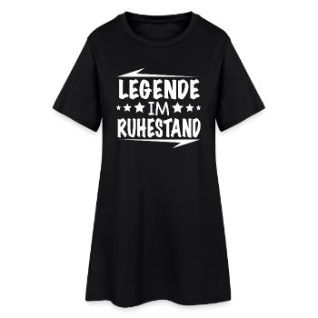 Rentner Legende im Ruhestand - Frauen T-Shirt-Kleid - Schwarz - Vorne