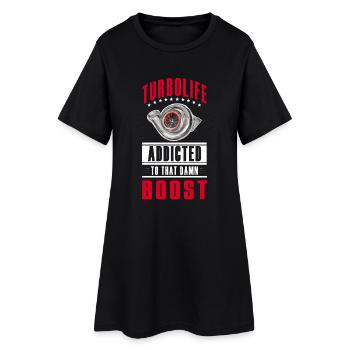 LA VIE TURBO - Boost accro - propre version - Robe T-shirt Femme - noir - Devant
