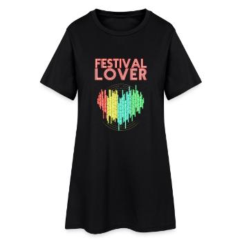 Festival Lover - Women’s T-Shirt Dress - black - Front