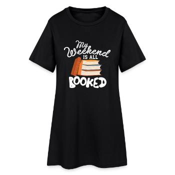 Week-end réservé Bookworm - Robe T-shirt Femme - noir - Devant