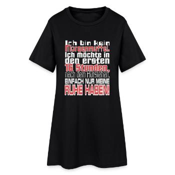 Je ne suis pas une personne du matin - Robe T-shirt Femme - noir - Devant
