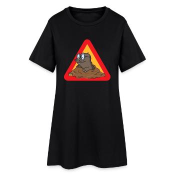 taupe - Robe T-shirt Femme - noir - Devant