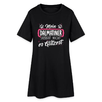 DALMATINER 1 - Frauen T-Shirt-Kleid - Schwarz - Vorne