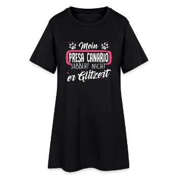 PRESA CANARIO 1 - Frauen T-Shirt-Kleid - Schwarz - Vorne