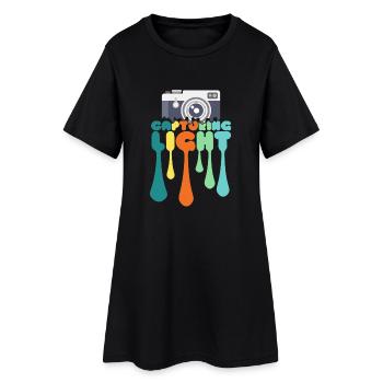 Cadeau d’appareil photo de photographie - Robe T-shirt Femme - noir - Devant