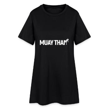 Muay Thai - Frauen T-Shirt-Kleid - Schwarz - Vorne