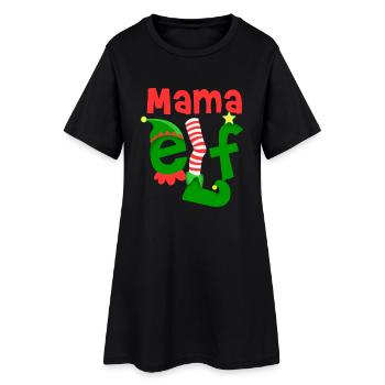Mama Elf - Robe T-shirt Femme - noir - Devant