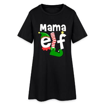 Mama Elf Christmas - Robe T-shirt Femme - noir - Devant
