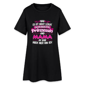 MAMA - gleichzeitig Prinzessin - Frauen T-Shirt-Kleid - Schwarz - Vorne