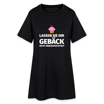 Weihnachten Backen - Frauen T-Shirt-Kleid - Schwarz - Vorne