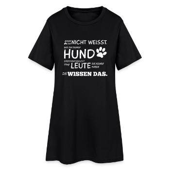 Hunde Tshirt Hundeerziehung Hundespruch Geschenk - Frauen T-Shirt-Kleid - Schwarz - Vorne