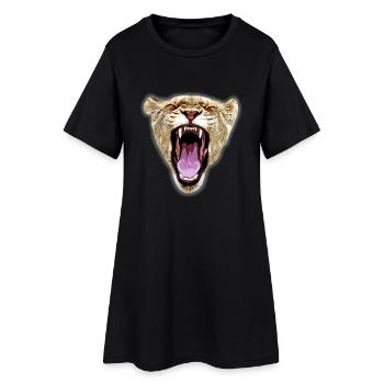 gxp afrikan lioness - afrikanische löwin vectorart - Frauen T-Shirt-Kleid - Schwarz - Vorne
