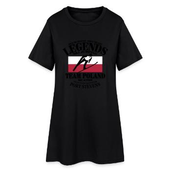 skoki narciarskie ski jumping zakopane - Frauen T-Shirt-Kleid - Schwarz - Vorne
