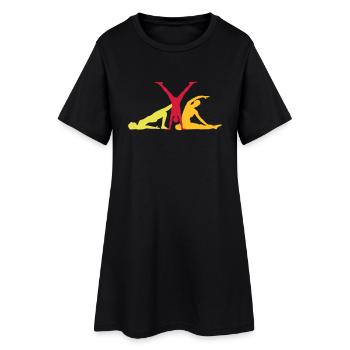 2541614 15809734 yoga - Robe T-shirt Femme - noir - Devant